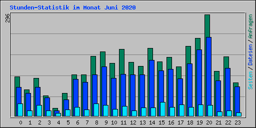 Stunden-Statistik im Monat Juni 2020