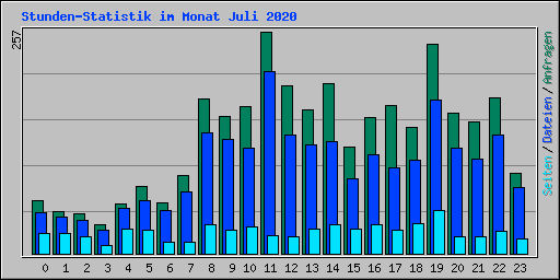 Stunden-Statistik im Monat Juli 2020