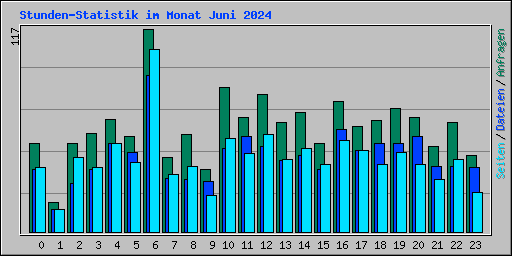 Stunden-Statistik im Monat Juni 2024