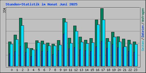 Stunden-Statistik im Monat Juni 2025