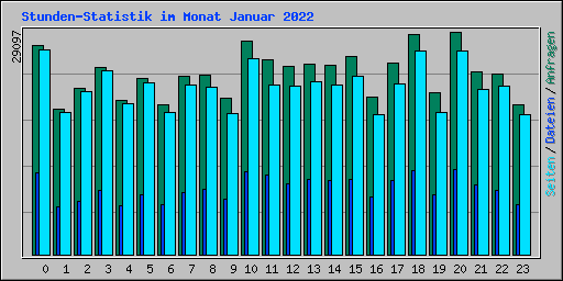 Stunden-Statistik im Monat Januar 2022