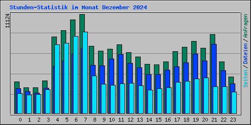 Stunden-Statistik im Monat Dezember 2024