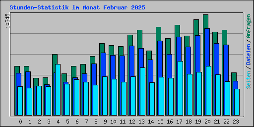 Stunden-Statistik im Monat Februar 2025